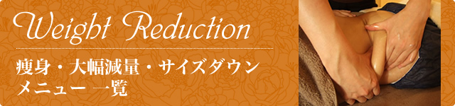 痩身・大幅減量・サイズダウン　メニュー一覧